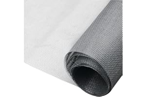 ACBAGI Window Screen Mesh Insect Mesh Screen Fly Mesh Roll Fly Mosquito Net Window Net Fly Screens Fiberglass Screen Mesh for Windows and Door (122X252CM, Grey)