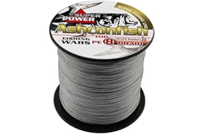Ashconfish Braided Fishing Line- 8 Strands Super Strong PE Fishing Wire-100M/300M/ 500M/1000M/1500M/2000M(109/328/547/1093/1640/2187Yards)- 6lb to 300lb Abrasion Resistant-Zero Stretch-Multiple Colors