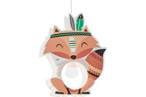 Elobra Little Indians Suspension en bois pour enfant Orange 40 W