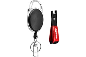 SAMSFX Kit d'outils pour pêche à la mouche avec rétracteur, pince pour ligne et ciseaux