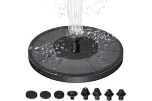 PRIKSIA Solar Fountain Pump, 3.5W Solar Fountain for Bird Bath, Solar Powered Water Pump Floating Outdoor Fountain for Garden and Patio, Solar Panel Kit Water Feature