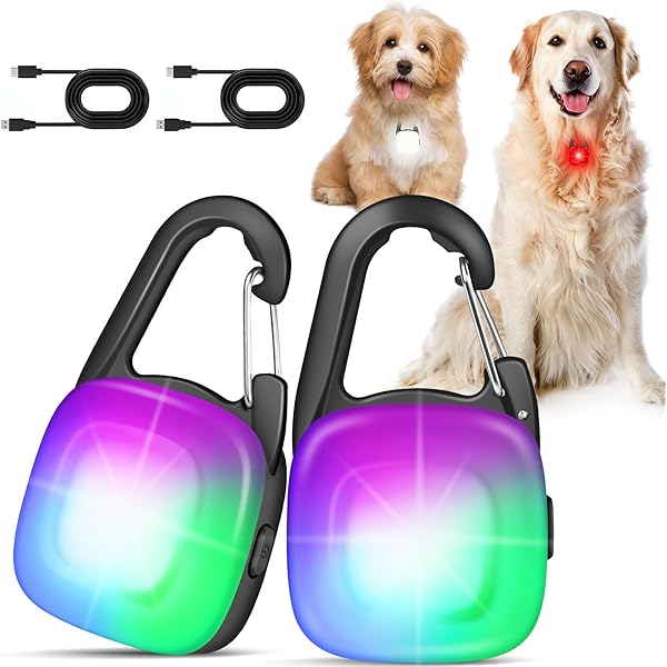 Led Light Dog Collar Pendant Light Dog Leash Flashing Light Puppy Cat Collar Light Waterproof Safety 4 Mode Usb Rechargeable Red Flashing Riilq