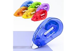Marsrock Glue tape roller, 6 Pack Double Sided Tape Roller for Crafts, 8mm x 9m Glue Tape for Scrapbooking, Craft Supplies for Scrapbook, Gift Wrapping and Photo Tape.