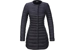 Giolshon Veste Matelassée Légère pour Femmes, Doudoune Rembourrage en Coton, Ajustée Casual Manteau