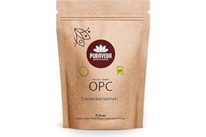 PURAVEDA OPC Traubenkernextrakt Pulver 100g - 95% OPC - hochdosierte Premium Qualität - ohne Zusatzstoffe - aus reifen, roten Weintrauben - kontrolliert und abgefüllt in Deutschland