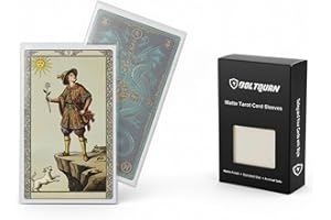 Boltquan Matte Tarotkarten-Hüllen – transparente Vorderseite & blendfreie Rückseite, passend für Standard-Tarot-Karten 70 x 120 mm, langlebige Schutzhüllen zum Lesen, Mischen und Aufbewahren – 100