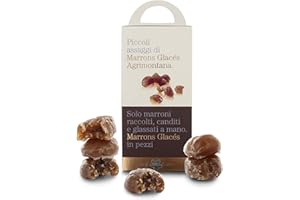 Agrimontana Marron Glacé In Pezzi, Pezzetti di Castagne Candite Glassate, Marron Glaces a Pezzetti in Confezione Regalo, 160 Grammi