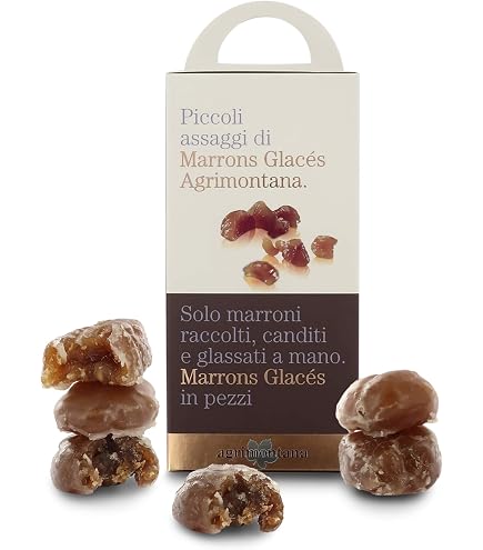 Besio Marrons Glacès In Pezzi | Castagne Candite Glassate | Confezione 450g | Dolce Tipico Italiano | Per Dessert E Regali