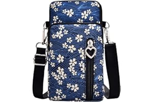 Narunii Petit Sac Téléphone Portable Femme,Sac de téléphone Portable,Bandoulière Portefeuille Poche,Crossbody Pochette Sacoche Running