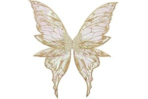 Rswnyirn Large Sparkle Butterfly Wings for Women Girls Fairy Angel Wings Elf Dress Up Accessories