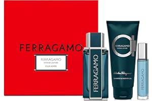 Salvatore Ferragamo Intense Leather Gift Set Eau de Parfum 100 ml, Shower Gel 100 ml, Travel Spray 10 ml