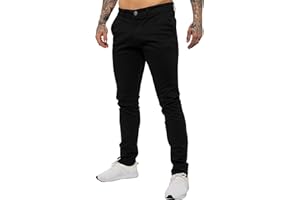 989ZÉ ENZO Pantalon Chino Jeans Stretch Coupe Ajustée Coton Homme avec Poches