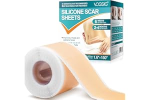 TAMIODFO Silicone Scar Sheets,Silicone Scar Tape Roll for Scar Removal,Reusable Waterproof Professional Soft Silicone Tape(1.6”x150”-3.8M)