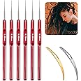 KXCOFTXI 8 Pack Crochet Hooks for Dreadlock,Dreadlocks Crochet Kits Needles for Hair Dreadlock Hair Weaving Dreadlock Hooks Tool Sets