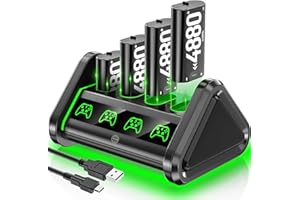 OIVO Baterías para Xbox One/Series X|S/Elite, 4x4880mWh Bateria Mando Xbox, Baterías Recargables para Mandos Xbox, Accesorios para Xbox One/Series X|S