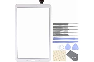 VEKIR Fonction Tactile avec lentille en Verre pour Samsung Galaxy Tab E 9.6 SM-T560 T561 T560 (Blanc)