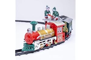 The Christmas Workshop Weihnachtszug-Set/Tanzender Elfenzug/Realistische Geräusche & Licht/Batteriebetrieben/Geschenk für Kinder