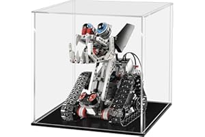 Huijintao Vitrine Acrylique, Vitrine Exposition Transparent, Vitrine Figurine, Vitrine pour Collection, vitrine Voiture Miniature pour Figurines, Jouets, Objets de Collection, Noir (20x15x20cm)