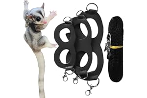 GENERICO Corda da trazione per piccoli animali, corda per criceti ambulanti | Attrezzatura da camminata per allenamento | Corda anti-morso, pettorina per petauro dello zucchero e set di corde per scoiattoli, c