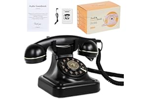 ROOMEDAL Libro de visitas de Audio para teléfono de Boda, Libro de visitas Retro para teléfono, Libro de Invitados de Audio – Una Manera Personal y Conveniente de preservar Tus Ocasiones Especiales, para