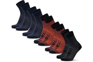 DANISH ENDURANCE Calcetines Antiampollas Senderismo de Lana Merino Ligeros, Unisex, 1 y 5 Pack - Calcetines Senderismo Hombre y Mujer, Trekking