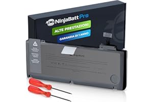 NinjaBatt batteria A1278 A1322 per MacBook Pro 13" [2009 2010 2011 2012 Years] - High Performance [76.56Wh/11.6V]