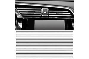 SHULLIN 20 Stück Auto Luftauslass Dekoration Streifen Auto Klimaanlage Innen Zierleisten 20cm Auto Klimaanlage Luftauslass Dekoration Streifen für Auto Lüftungsöffnungen (Silber)