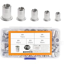 Kit Rivetto Multi-Grip da 50 Pezzi, Dado Rivetto con Gambo Kit Rivetto Multi-Grip da 50 Pezzi, Dado Rivetto con Gambo
