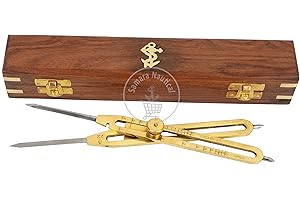 Samara Nautical Artist Proportional Scale Divider Drawing Tool Professional 9” Long Solid Brass with Heavy Duty Steel Point with with Wooden Box