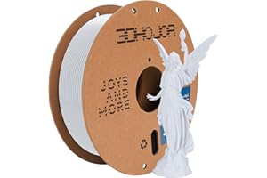 3DHOJOR 3D Printing Filament Basic PLA Filament 1.75mm 300mm/s 1kg Cardboard Spool Dimensional Accuracy +/- 0.03 mm Fit Most 3D FDM Printer-Cold White