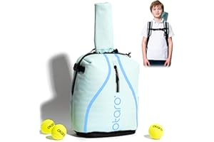 Otaro® Mochila de Tenis para niños Premium (Verde Menta) | Diseño Innovador y Acabado de Calidad | Apoya una Start-up Alemana | No más Caos en la Bolsa de Tenis