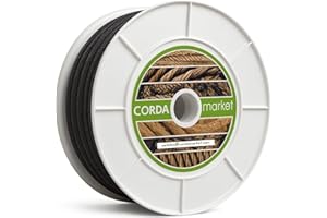 Cordamarket cuerda flame retardant anti incendios 9 mm negro 50 mts (CDMKFRN090050)