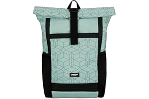 LARKSON Rolltop Rucksack Damen Groß Mint - No 2 - Daypack für Schule, Uni, Fahrrad - 16 Zoll Laptop Fach für Arbeit - Nachhaltig - Anti-Diebstahl - Wasserabweisend