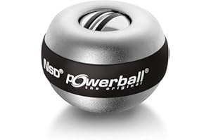 Powerball Il grande Titan Autostart, attrezzo giroscopico per mani grandi con meccanismo di sollevamento e contagiri, alluminio argento, l'originale di Kernpower