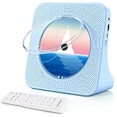 Portable CD Player Home, CD Reader Bluetooth Speaker with Timer | Support AUX/USB/FM Radio, LCD Display, Remote Control, Gift