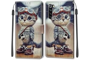 BETUNISTOY Funda para Xiaomi Redmi Note 8 (2019/2021), Funda Piel con Tapa Suave TPU y Cuero de PU Tipo Libro Billetera Resistente a los Golpes Carcasa para Redmi Note 8