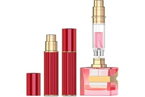 TLTWHS Refillable Perfume Atomiser 10ml – Portable Travel Spray Bottle for Women & Men, Mini Aftershave Dispenser, Handbag Size Atomiser for Travel, Easy to Refill, Leak-proof Design(Red)