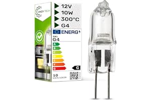 ONIX TECH Halogen glödlampa fläktkåpa G4 12 V 10 W 300°Ñ halogenlampa köksfläkt med originalkod 00168834 00176007 00189351 00420228 531087 för Bosch för Siemens för Küppersbusch