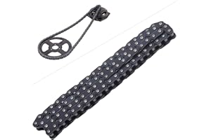 DEROR Cadena T8F, Cadena T8F de 48 eslabones de Acero para Mini Dirt Bike Quad ATV 47cc 49cc Minimoto Pocket Bikes