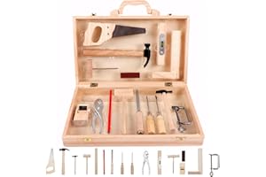 Chidiam Giochi in Legno Cassetta Attrezzi,Cassetta degli Attrezzi Montessori per Bambini con Contenitore,Set di Costruzioni Educative per Bambini dai 6 Anni in su