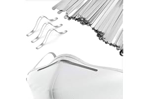 TRIMMING SHOP Naso Ponte Filo Metallo Striscia, 85mm Alluminio Naso Clip Regolabile Metallo Naso Filo Fai da Te Filo Per Cucito Artigianato, Creazione Viso Cover - 20 Pcs