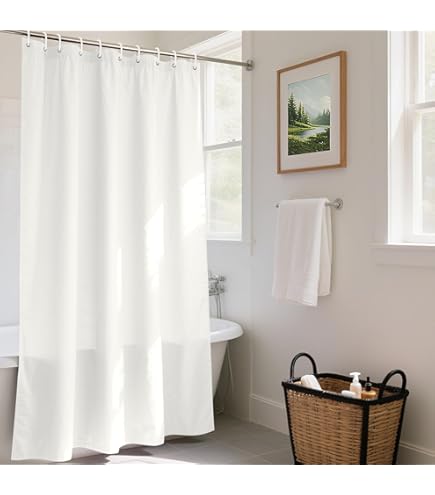 Douchegordijn 120x180, Polyester Douchegordijn Bruin Douchegordijn Waterdicht Strepen Douchegordijn Antischimmel