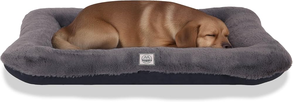 Jungolica Sally Kedi ve Köpek Yatağı Koyu Gri Antrasit Büyük 85X110X12 cm,%100 Su Geçirmez Alezli, Çift Taraflı Dört Mevsim, Çıkarılabilir Yıkanabilir Minder, Konforlu Pet Yatağı (XLARGE)