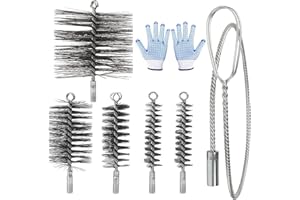 LOEPENLE Fireplace Brush Rod Set (Black-30~150)