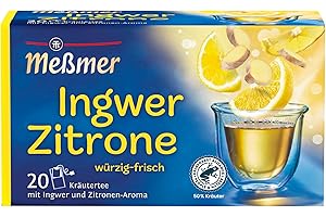 ‎MEßMER Meßmer Ingwer-Zitrone | 20 Teebeutel | Vegan | Glutenfrei | Laktosefrei