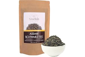 ‎TEACLUB Assam Schwarzer Tee Lose 100g, Second Flush Schwarztee, Ostfriesentee Kräftig Würzig Malzig, TeaClub Black Tea