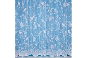John Aird - Robyn Bird Design Net Curtain - Select Your Size (2.5 Metres Width, Drop: 48" (122cm))