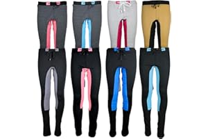 MS-Trachten Leggings de equitación para niños Leni Rit, pantalones de jogging y equitación con ribete completo