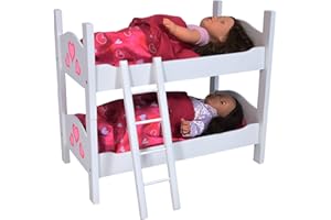 The New York Doll Collection jumelle Poupée en Bois Couchette Lit - s'adapte 18 Pouces / 46 cm Poupées, Séparable