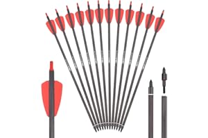 NIKA ARCHERY 12 pezzi 15 pollici bulloni per balestra in carbonio adatti per EK Cobra System RX caccia all'arco all'aperto